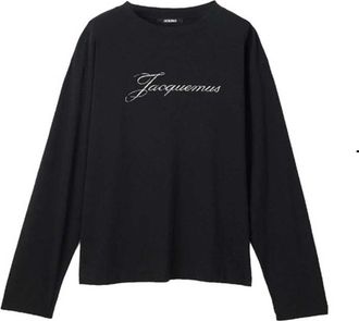 Jacquemus Jacquemus zwarte top met lange mouwen