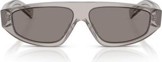Prada 57mm Irregular Sunglasses in Grey Transparent /Dark Grey at Nordstrom