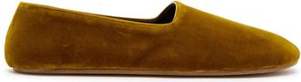 The Row The Row Ponti Velvet Slipper Flats - Camel - 39 (IT39 / UK6)