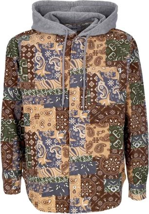 HUF Patchwork Cord Hooded Jacket - Dames - Zomerjassen - Veelkleurig - M - Katoen - Jassen