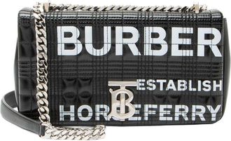 Burberry Black Quilted Leather Horseferry Tb Shoulder Bag (Authentic Pre- Loved)