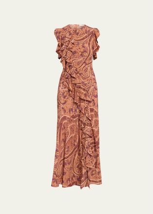 Ulla Johnson Ameline Sleeveless Silk Maxi Dress