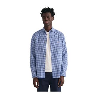 GANT Geruit Poplin Regular Fit Overhemd - Heren - Casual Overhemden - Veelkleurig - M - Katoen - Overhemden