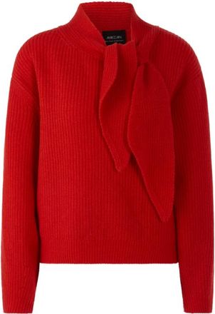 Marc Cain Pullover met strik - Dames - Truien - Rood - Maat: XS Wol