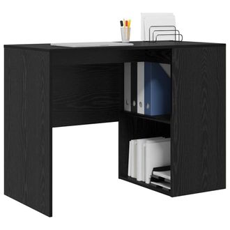 Berkfield Home Compact Writing Desk Black oak Engineered wood Compact
