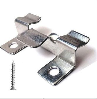 OEM Paquete De 100 Clips De Fijaci&oacute;n Para Tarimas Compuestas Con Tornillos De Acero Inoxidable (1 Cm De Altura)