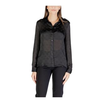 Guess Dames, Blouses & Shirts, Zwart, Maat: XS Poliester
