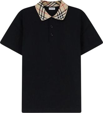 Burberry Evan Polo Shirt - Heren - Polos - Zwart - M - Katoen - Tops