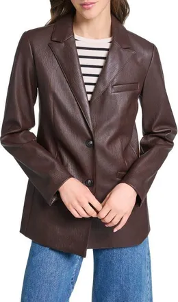 Levi's Faux Leather Blazer in Dark Brown at Nordstrom, Size X-Large