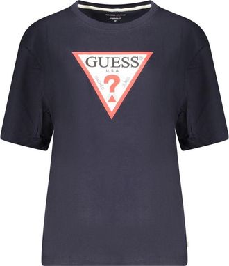 Guess Blauwe Biokatoen Dames T-shirt