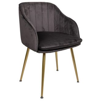 Wanderlust Deco Silla De Madera Tapizada Gris 55x56x48/78