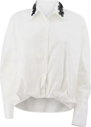 Ermanno Scervino Firenze Shirt - Dames - Overhemden - Wit - 2XS - Katoen - Overhemden