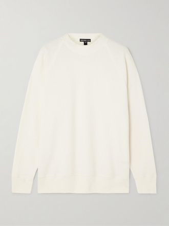 James Perse Maglia In Misto Cotone E Cashmere Punto Waffle - Crema