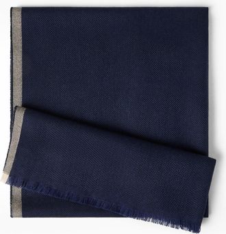Brunello Cucinelli Wool and cashmere scarf in Blue at Nordstrom