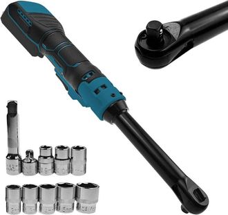 OEM Llave De Carraca Inal&aacute;mbrica De 3/8 Con Cabezal Extendido De 16 Cm, Par M&aacute;ximo De 80 N&middot;m, 320 Rpm Con 8 Vasos M&eacute;tricos - Ulisem