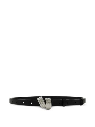 Brandon Sun ridged buckled belt - Black