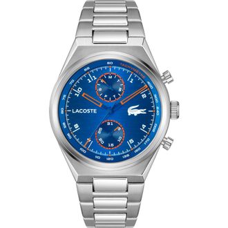Lacoste Line Racer Multifunction Bracelet Watch, 43mm in Silver at Nordstrom
