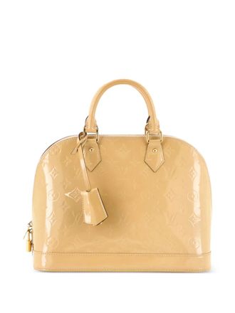 Louis Vuitton Alma Handbag Monogram Vernis PM satchel - Beige