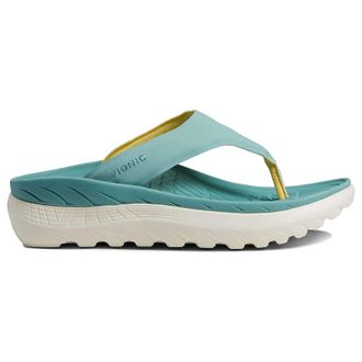 Vionic Restore Leather Unisex Toe Post Sandals - Wasabi - Size:UK 8