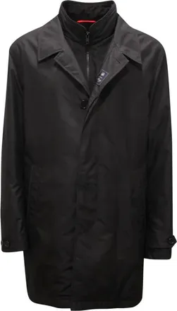 Fay Morning Coat Light Padded - male - Fay - Single-Breasted Coats - Black - 3XL - Coats