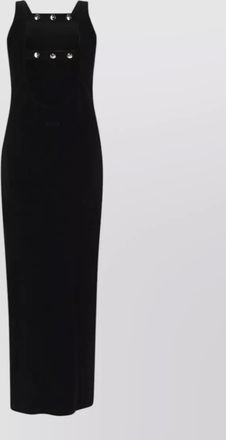 Msgm sleeveless eyelet detail maxi dress