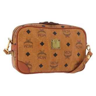 MCM Pre-owned Plastic Shoulder Bag - Dames - Pre-owned - Bruin - Maat: ONE Size Leer