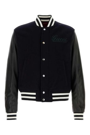Gucci Midnight Blue Wool Bomber Jacket