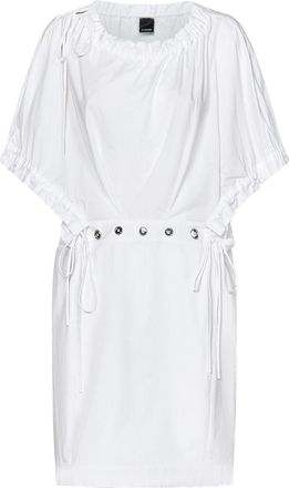 Pinko Short White Cotton Poplin Tunic Dress