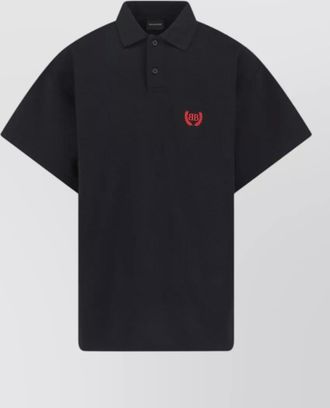 Balenciaga polo shirt short sleeves straight fit design