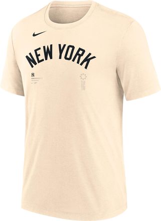 Nike New York Yankees Wordmark Nike Mens MLB T-Shirt in Brown | NJFD15ANK-F4H