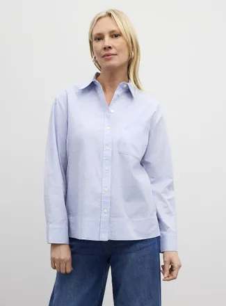 Part Two Womens Nenee patch pocket chambray shirt