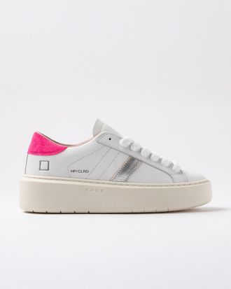 D.A.T.E. hill low platform colored white-fuxia