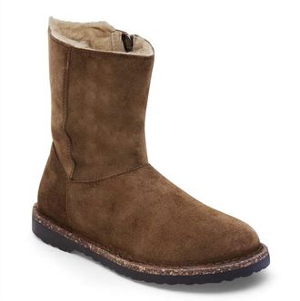 Birkenstock Womens Uppsala Shearling Boot In Dark Tea
