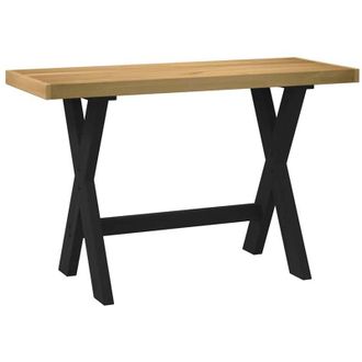 vidaXL Desk noain X-Shaped Legs 120x50x75 cm Solid Wood Pine Vidaxl