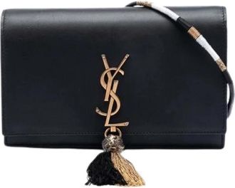 Saint Laurent Pre-owned Kate Schoudertas - Dames - Vintage Schoudertas - Zwart - ONE Size - Leer - Vintage