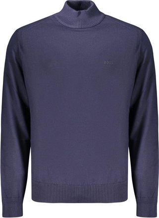 HUGO BOSS Blue Wool Mens Mens Sweater