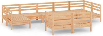 vidaXL 10 Piece Garden Lounge Set Solid Wood Pine vidaXL
