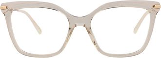 POMELLATO Novelty 52mm Square Optical Glasses in Beige Gold Transparent at Nordstrom Rack
