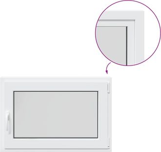 vidaXL Ventana De S&oacute;tano Risor 90 X 55 Cm Pvc Y Vidrio Vidaxl