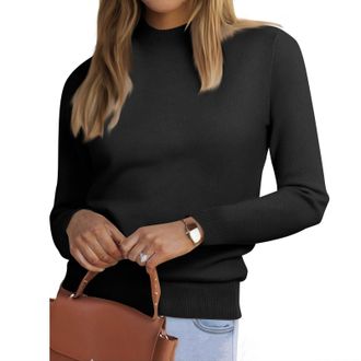 Generic Jumpers for Women UK, Womens Turtleneck Sweater Elegant Long Sleeve Fall Winter Warm Knitted Jumper Roll Neck Pullover Tops Casual Loose Sweatshirts,B