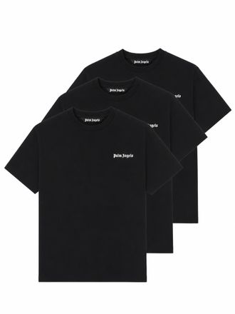 Palm Angels Black Pack Of 3 Crew Neck T-Shirt