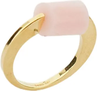 Aliita Yellow Gold Deco Cilindro Ring