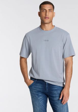 Boss Green by Hugo Boss T-Shirt BOSS GREEN Tee, Herren, Gr. 3XL, grau (dunkelgrau026), Single Jersey, Obermaterial: 100% Baumwolle, oversize normal, Rundhals, eingesetzt norm