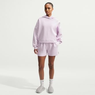 Nike Womens 24.7 ImpossiblySoft Dri-FIT Mid-Rise Loose 4 Shorts in Purple | HQ8179-583