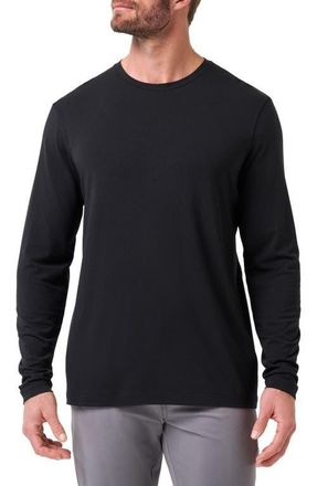Travis Mathew Cloud Crew Long Sleeve T-Shirt in Black at Nordstrom, Size Xx-Large