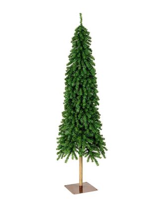 National Tree Company 6.5ft Grand Alpine Pencil Slim Wrapped Tree With 200 Clear Lights