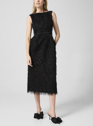 Erdem Womens Lurex cut threading pencil dress