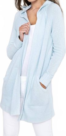 Kinross Cashmere Boucl&eacute; Beach Hoodie In Surf