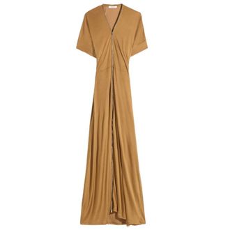 Christophe Lemaire Maxi Dresses, female, Brown, Size: M Zip Dress