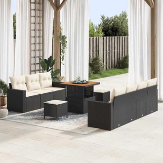 vidaXL Conjunto De Sof&aacute; De Jard&iacute;n 10 Uds. 7-n&uacute;mero De Plazas Vidaxl